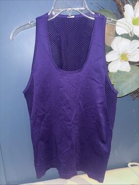 Fabletics Purple Mesh-Back Athletic Tank